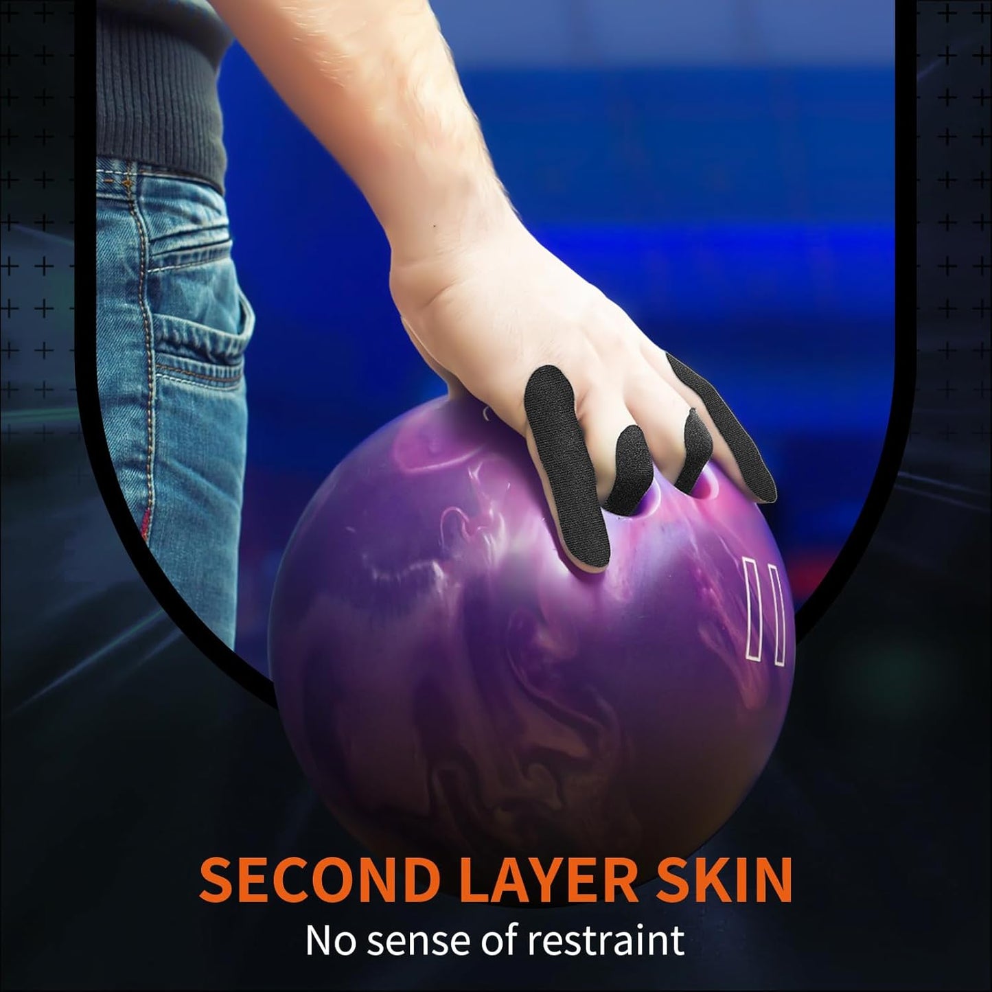 Bowling Tape Bowling Thumb Tape - Sweatproof, Pre Cut, Multiple Colors 100pcs (Black)