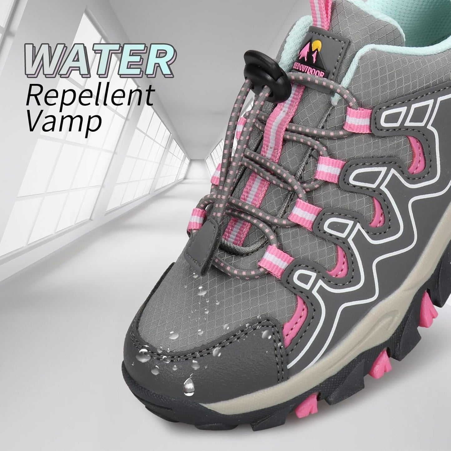 Kids Boys Running Shoes Waterproof Non-Slip Breathable Low-Top Outdoor Hiking Walking Sneakers (Little/Big Kids)