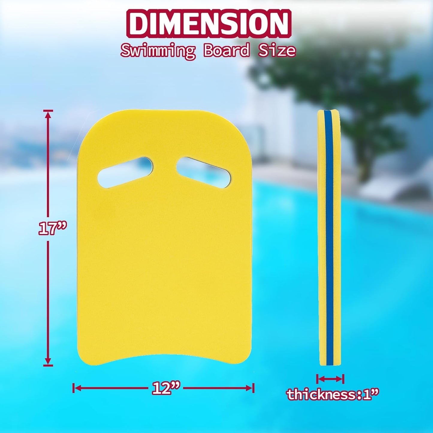 YIGUO 2PCS Swimming Kickboard for Adult & Kid, Kickboard Swimming Kick Board, Swimming Training Aid for Pool & Open Water, EVA Material