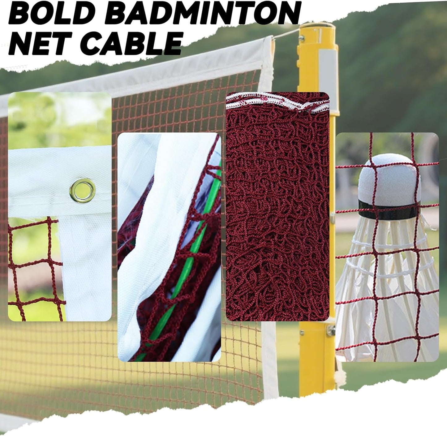Volleyball Net Outdoor - Portable Badminton & Volleyball Post, Adjustable Heights Volleyball Poles Net Set for Backyard, Beach