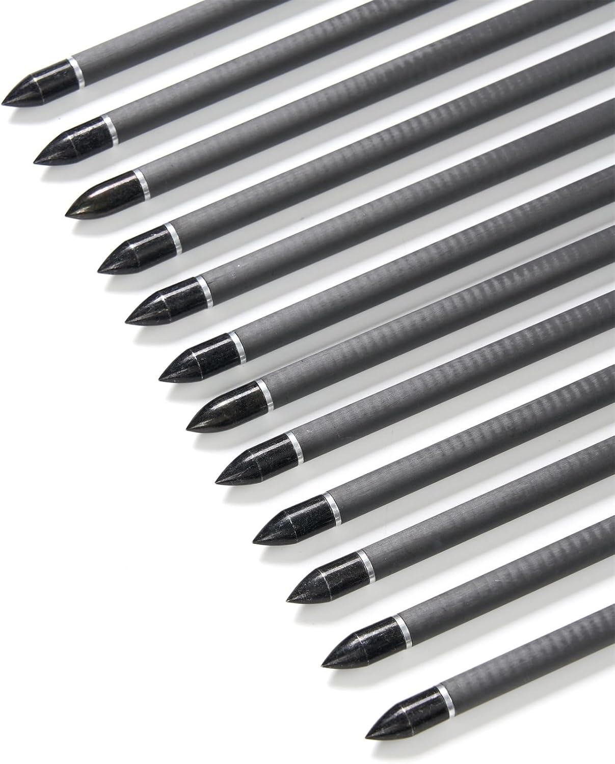 Crossbow Bolts 15 Inch Archery Carbon Crossbow Arrows with Moon Nocks Hunting Archery Arrows（12pcs