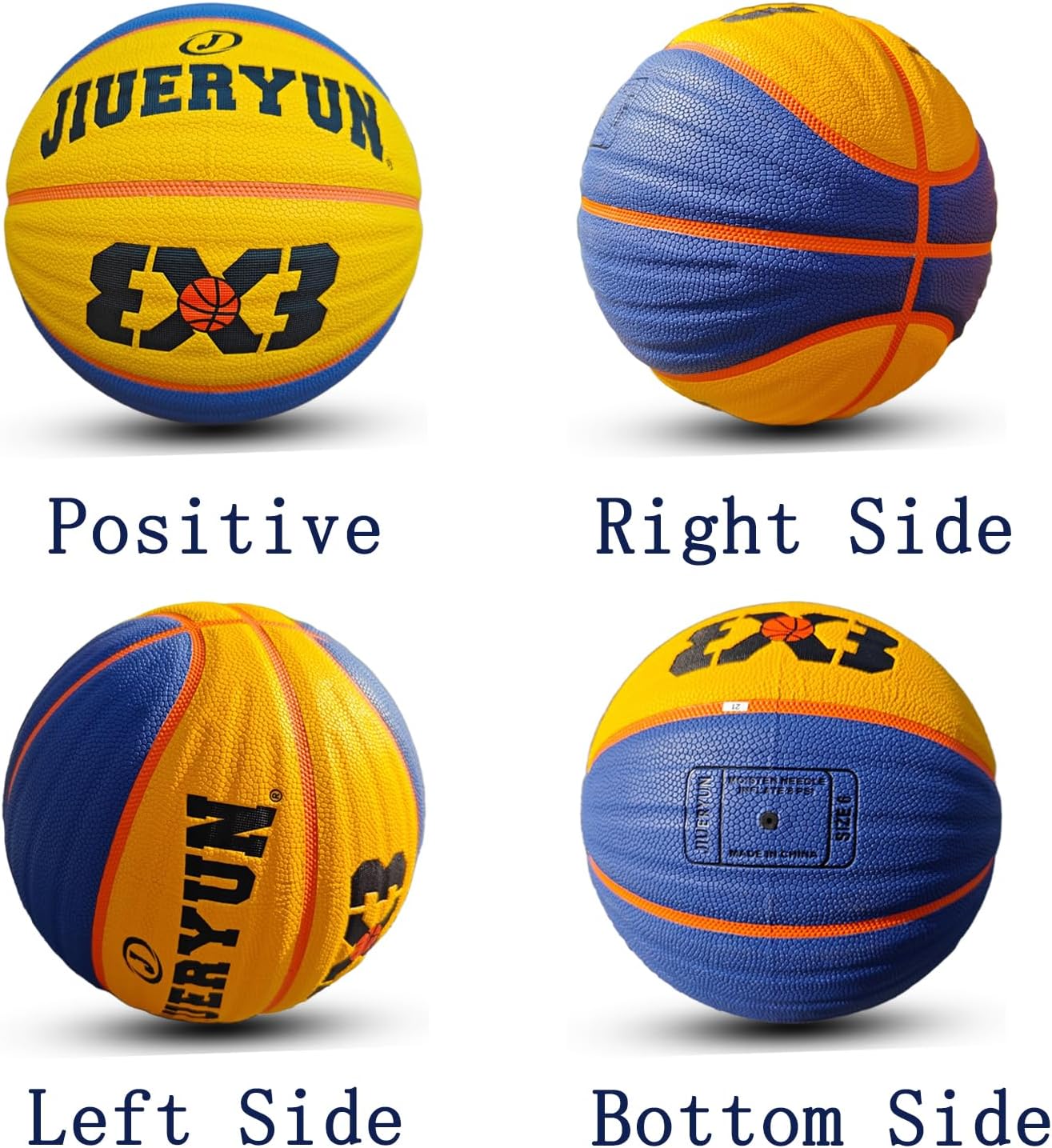 Wave Basketball, Blue and Yellow, Indoor/Outdoor Sports Basketball, Communion Gifts for Boys, Dedicated to 3v3 Matches, Size 7(29.5'')
