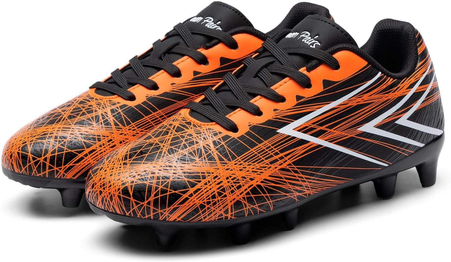 DREAM PAIRS Boys Girls Soccer Cleats Kids Youth Firm Ground Football Shoes for Little/Big Kid