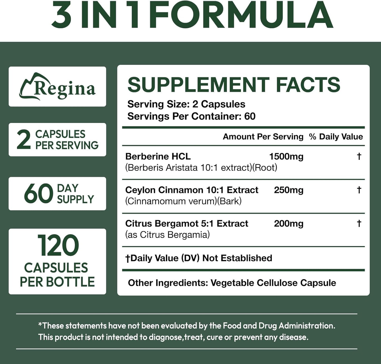 Liposomal Berberine Supplement 1500mg - Glucose Balance & Metabolic Support with Ceylon Cinnamon & Bergamot - Advanced Natural Weight Management, 120 Capsules for 60-Day Supply