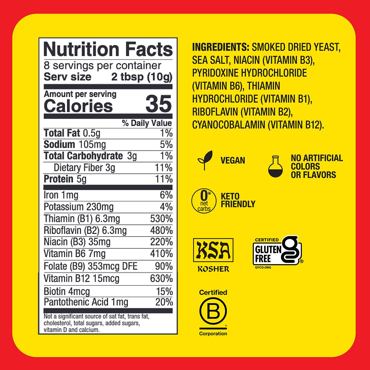 Bragg Nutritional Yeast Smoky BBQ Seasoning - 3 oz - Dairy-Free Parmesan Cheese Substitute - Perfect for Salads, Pastas, Popcorn, and More