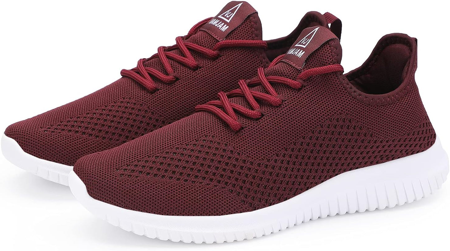 VAMJAM Men's Running Shoes Ultra Lightweight Breathable Walking Shoes Non Slip Athletic Fashion Sneakers Mesh Workout Casual Sports Shoes