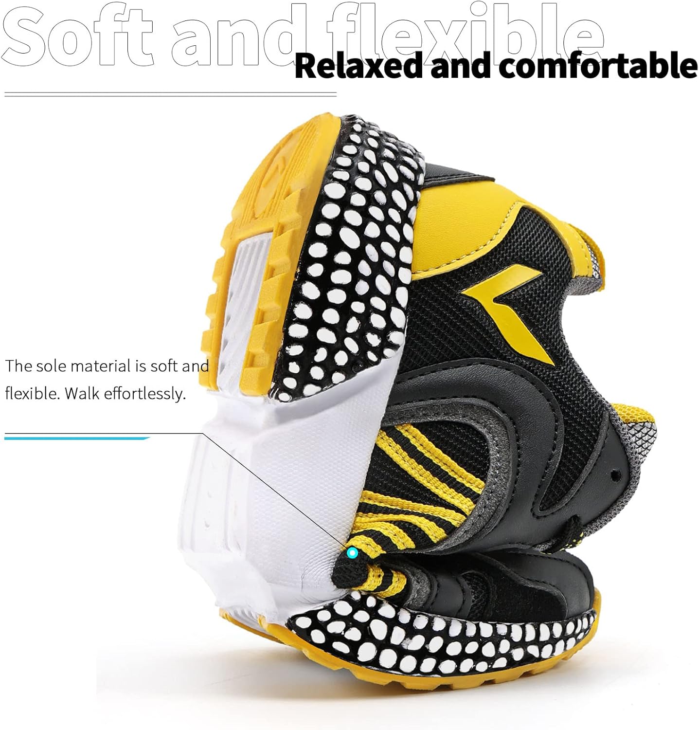 WETIKE Boy's Shoes Mesh Slip on Lightweight Running Sneakers