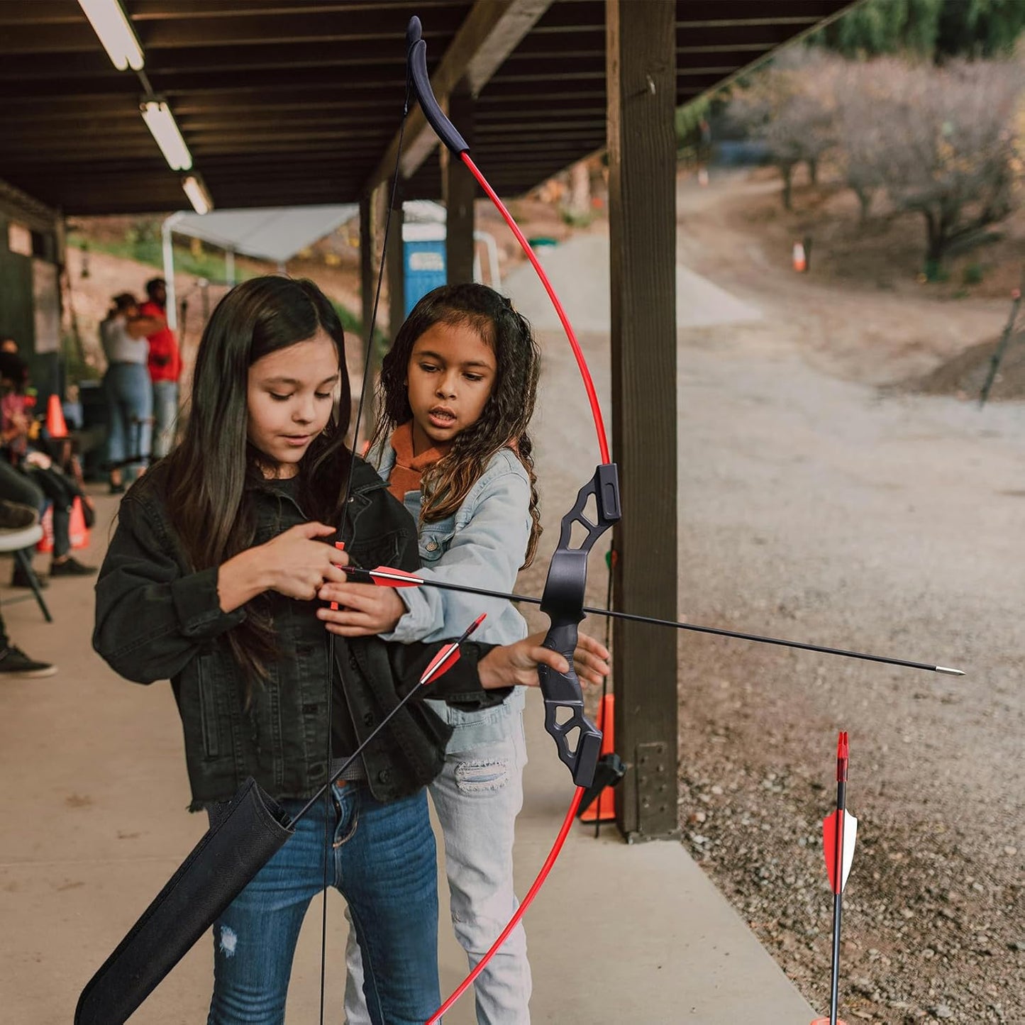 45" Youth Archery Bow and Arrows Sets for Teen 12+Years Gift Toy, Recurve Bow for Beginner Outdoor Sports for Backyard Games & Training, 6-Piece Take-Down Bow Kit