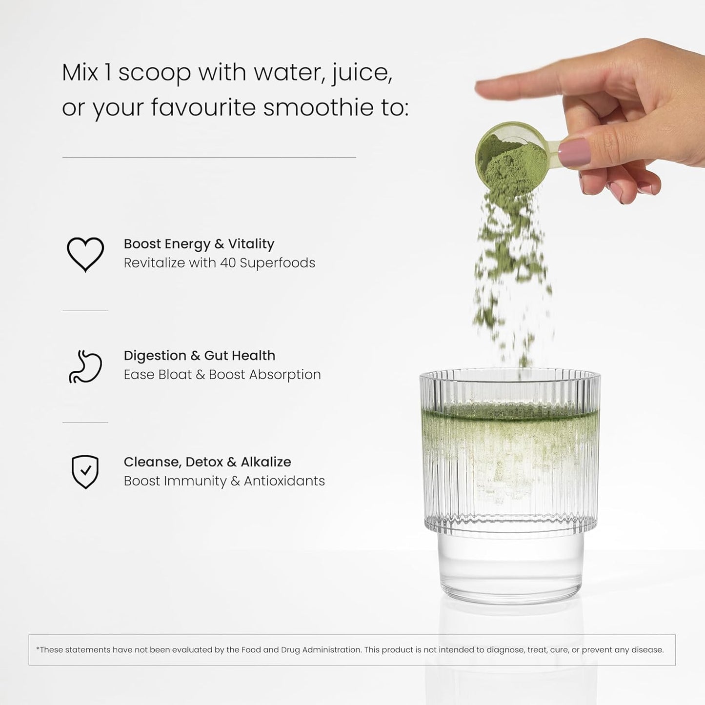 NutraChamps Super Greens Powder Premium Superfood | 20+ Organic Green Veggie Whole Foods | Alfalfa, Spirulina, Chlorella & More | Antioxidant, Digestive Enzyme & Probiotic Blends | Watermelon