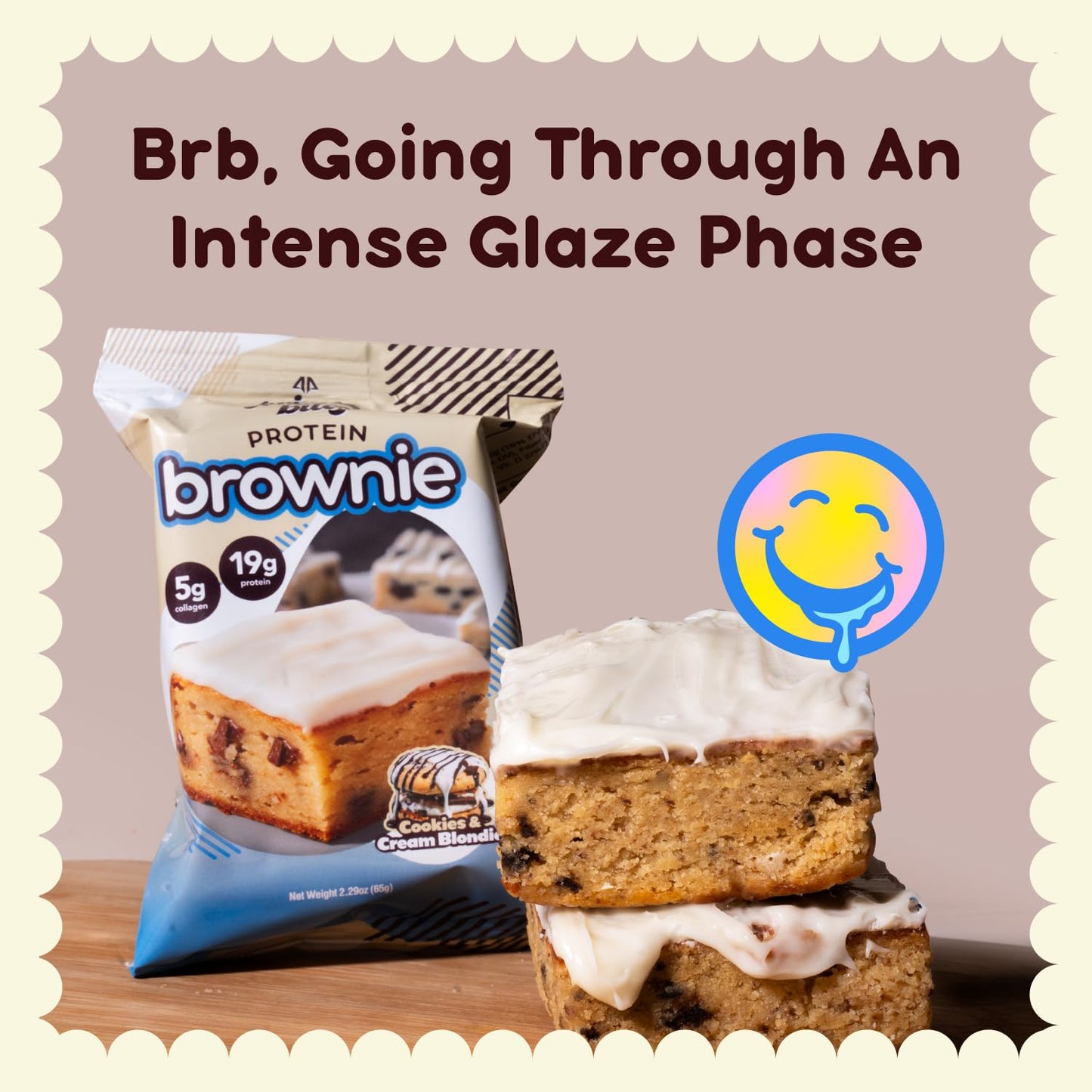 Prime Bites Protein Brownie from Alpha Prime Supplements | High Protein, Collagen Fortified Low Sugar Treat | Delicious Snack | 12 Bars per Box (Variety Pack)