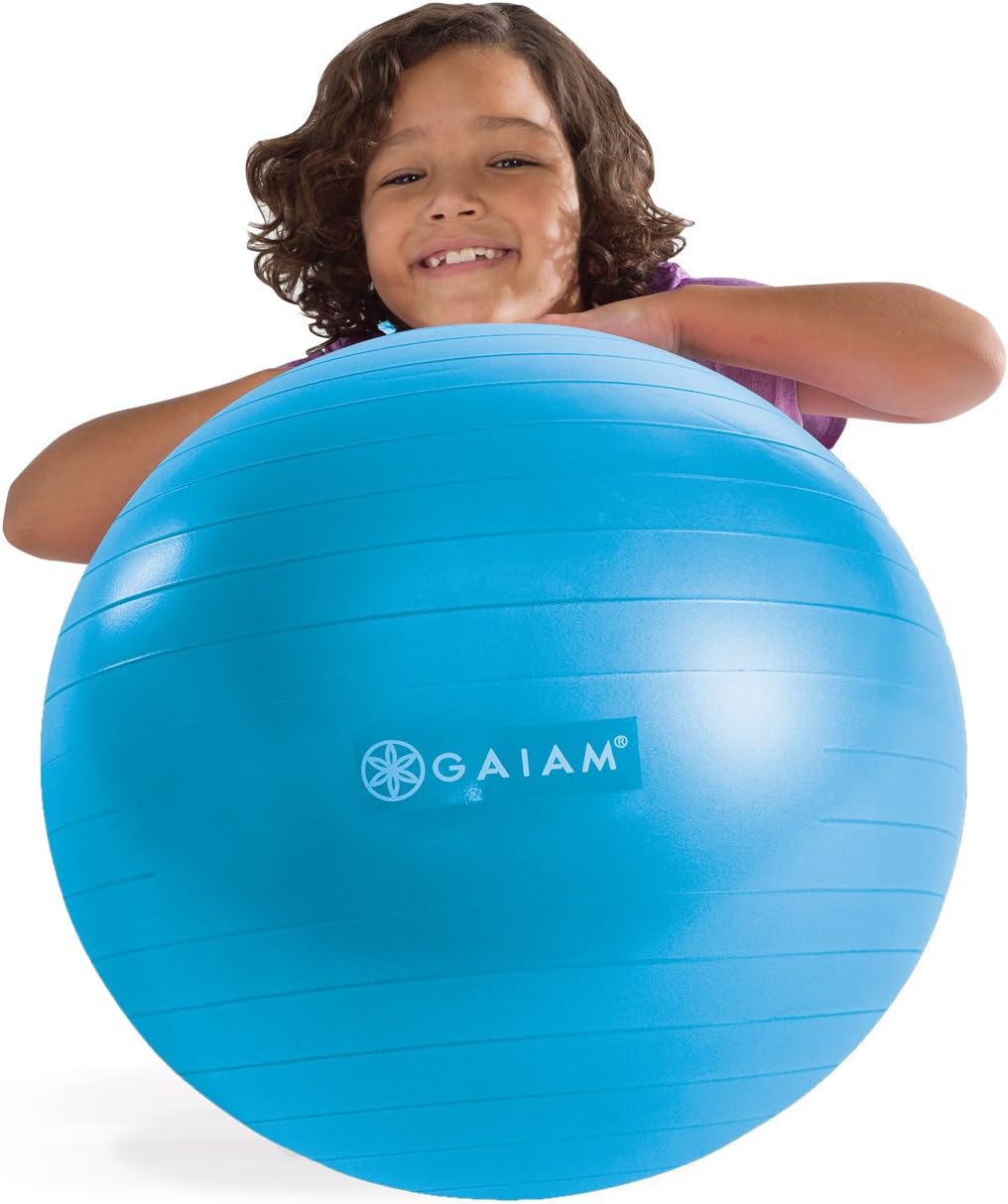 Gaiam Kids Balance Ball - Exercise Stability Yoga Ball, Kids Alternative Flexible Seating for Active Children in Home or Classroom (Satisfaction Guarantee), 45cm