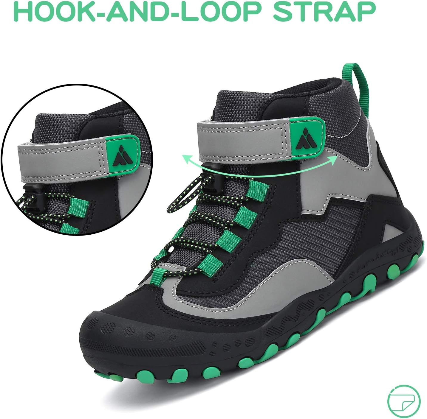 Mishansha Kids Water Resistant Hiking Boots, Boys Girls Anti Collision Anti-Skid Athletic Outdoor Adventure Trekking Shoes