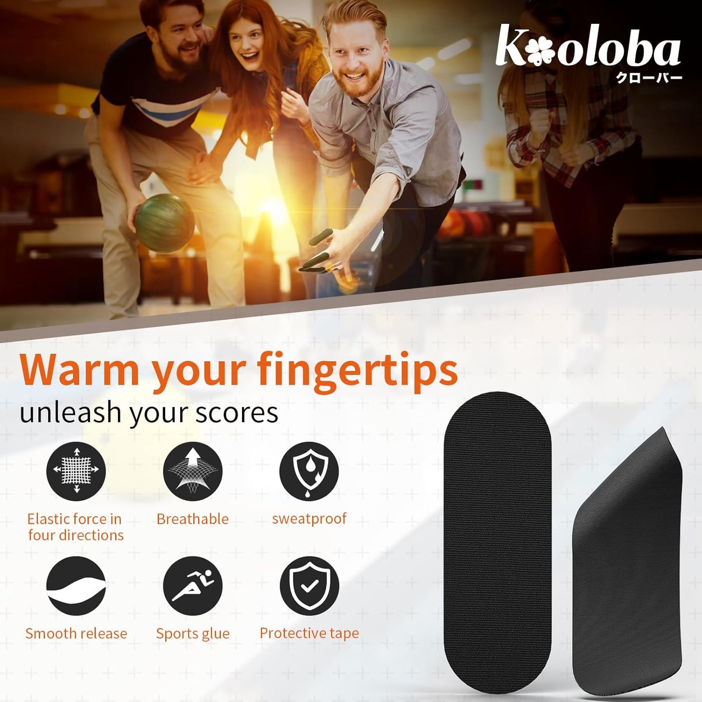 Bowling Tape Bowling Thumb Tape - Sweatproof, Pre Cut, Multiple Colors 100pcs (Black)