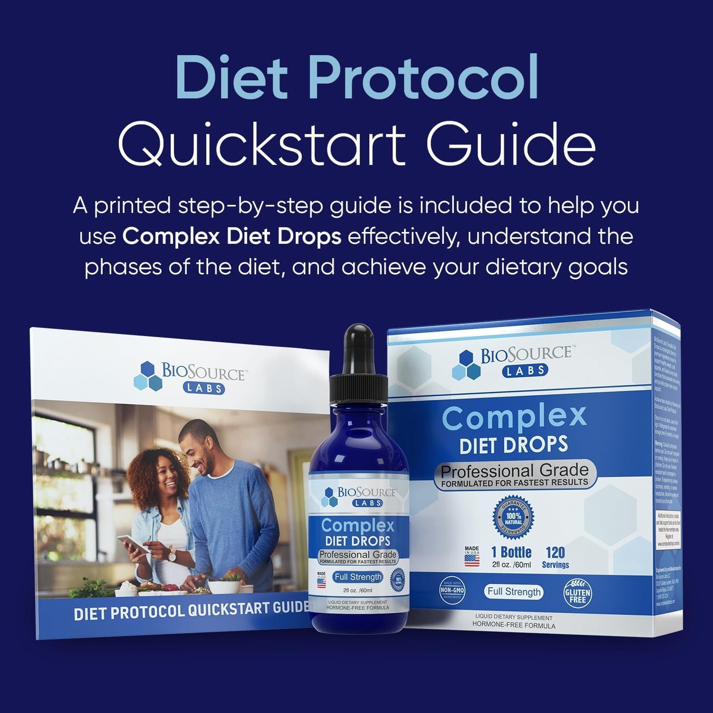 Complex Diet Drops – Best Natural Drops for Men and Women (1 Bottle, 2 fl oz) - 30 Day Supply