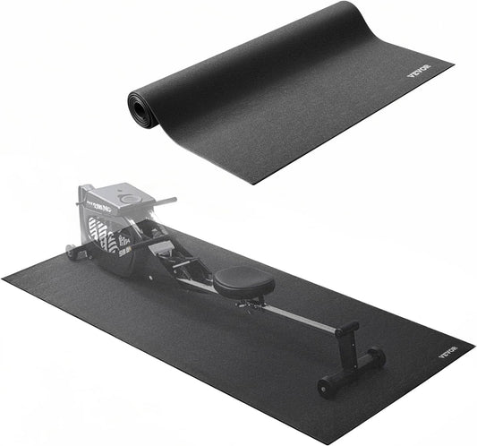 VEVOR Treadmill Mat for Carpet Floor, Exercise Equipment Mat for Treadmills, Stationary & Recumbent Bikes, High Density PVC Floor Protector Gym Mats, Waterproof and Non-Slip for Home Gym