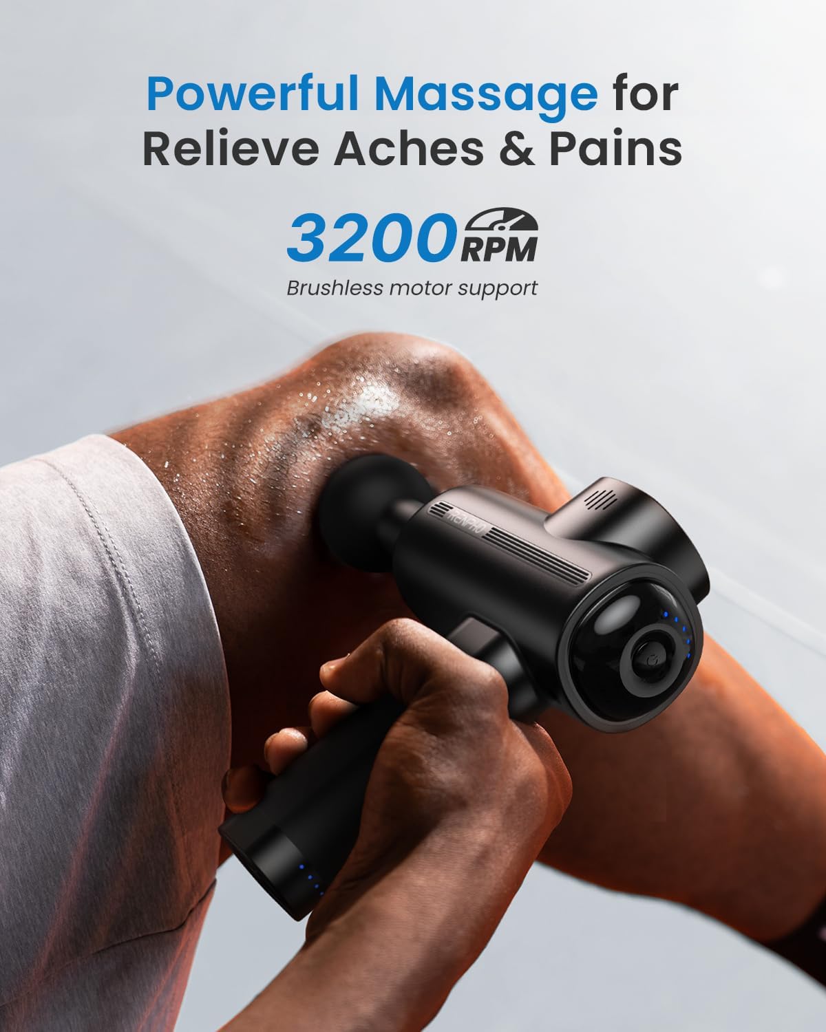 RENPHO Active Massage Gun Deep Tissue, Percussion Handheld Muscle Massager for Body Neck Pain Relief, Portable Electric Mini Back Massagers with Carry Case for Athletes Men Women