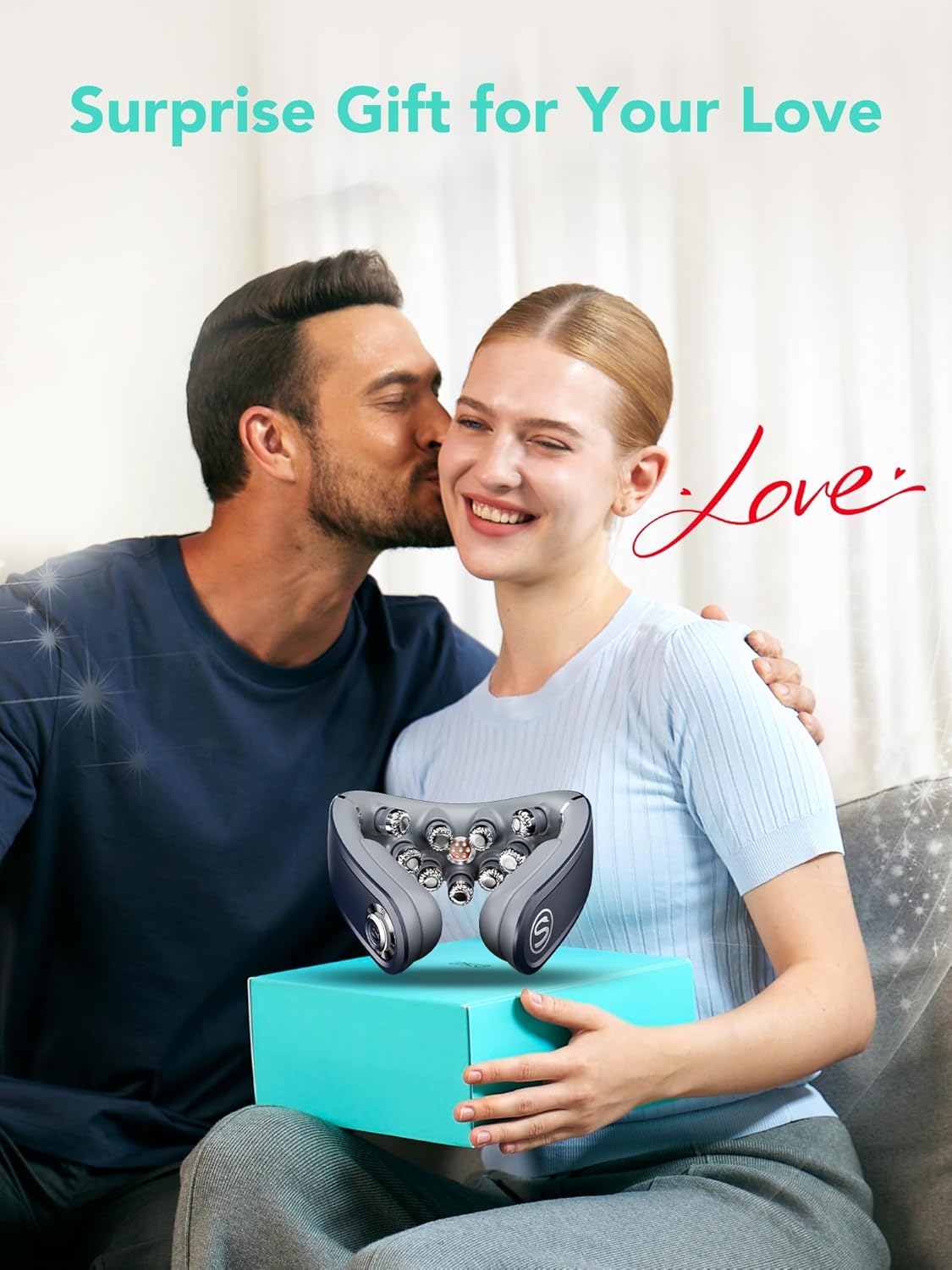 SKG Cordless Neck Massager for Pain Relief Deep Tissue Vibration Foldable Travel Massager,Portable 9D Neck Massager for Office Gifts for Men and Women