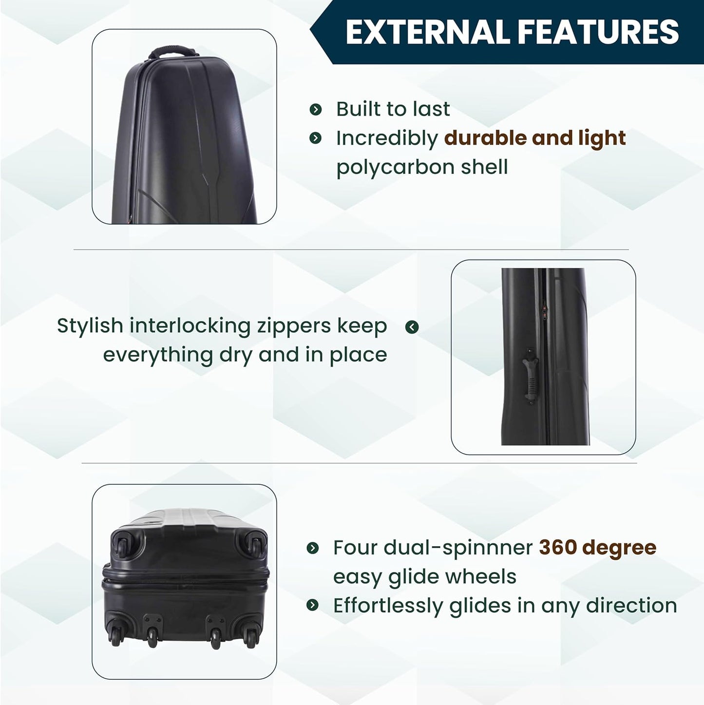 Samsonite Golf 6850 Hard Case Golf Travel Bag, Lightweight & Durable ABS Shell, Multi-Directional Wheels