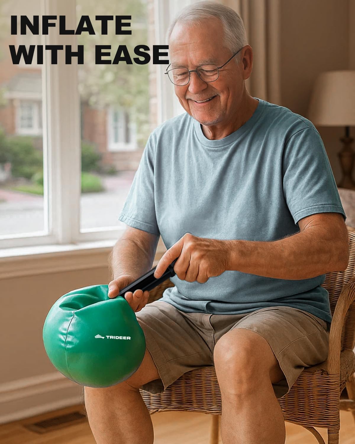 Trideer Exercise Balls Physical Therapy, 9 Inch Pilates Ball Between Knees for Physical Therapy, Mini Exercise Ball - Yoga Ball, Small Workout Balls for Core Strength and Back Support