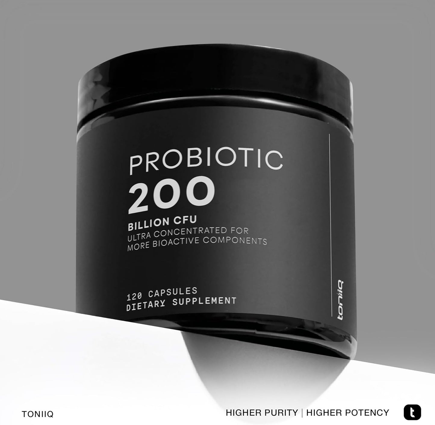 Toniiq 200 Billion CFU Probiotic Supplement 30 Verified Third-Party Tested Strains - Fully Shelf-Stable Probiotics Formula with Prebiotic Blend - Extended Release Capsules