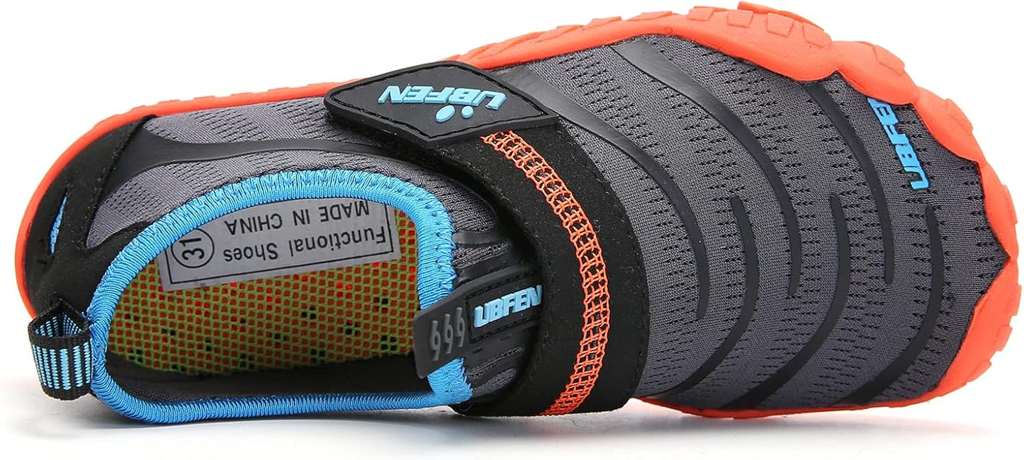 UBFEN Water Shoes for Kids Boys Girls Aqua Socks Barefoot Beach Sports Swim Pool Quick Dry Lightweight Toddler Little Big Kid