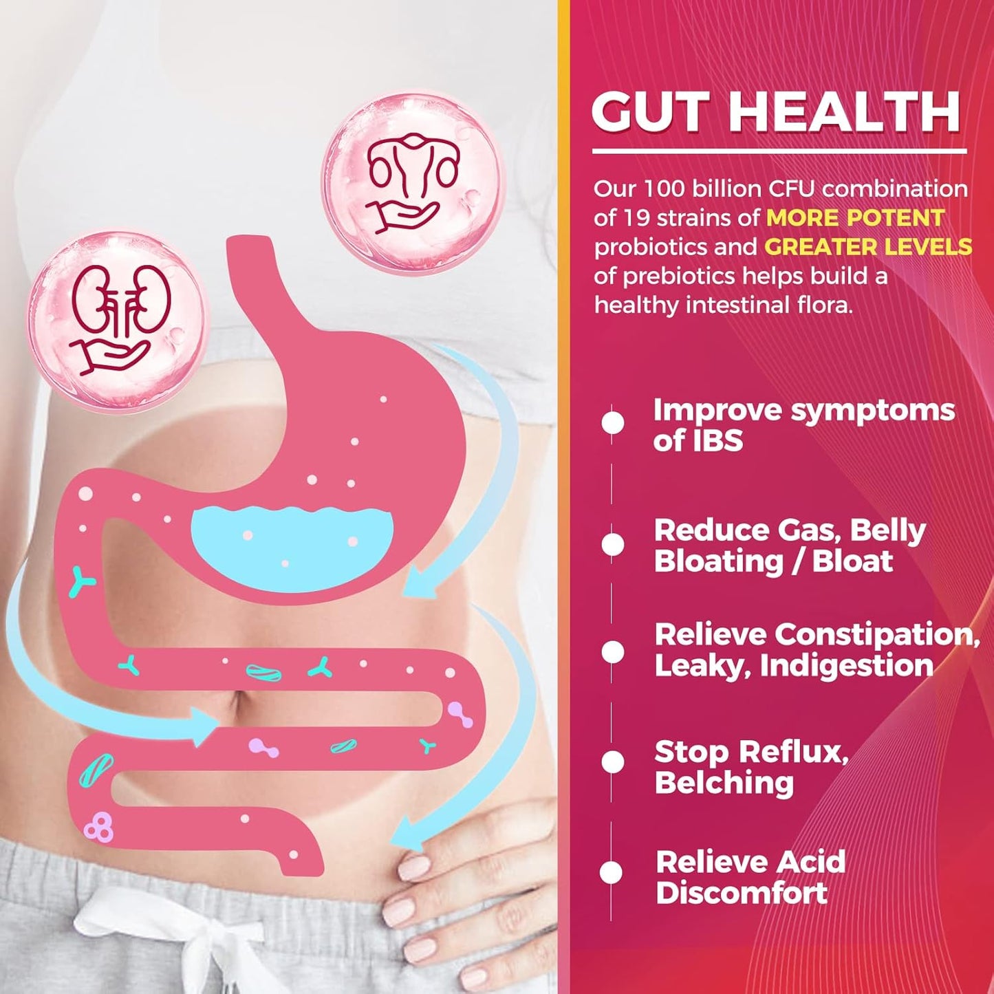 ZEBORA Probiotics-for-Women 100-Billion-CFUs with Prebiotics, D-Mannose & Cranberry for Digestive, Immune, Feminine UT Health Support, Ultimate Probiotic Women's Care, Soy & Gluten Free, 45 Packets