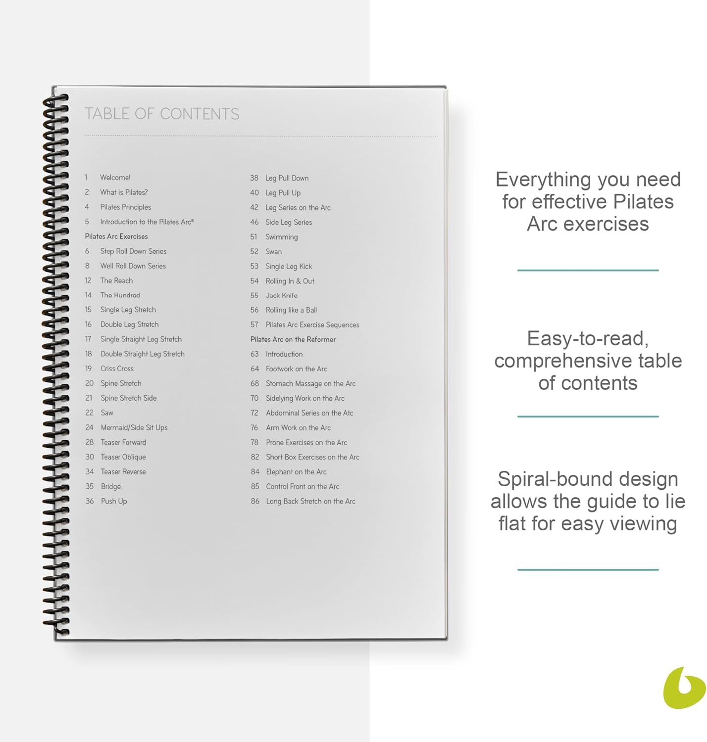 Balanced Body Pilates Arc Guide, Pilates Arc Guide for Workout Equipment, for Home Gym or Studio Use