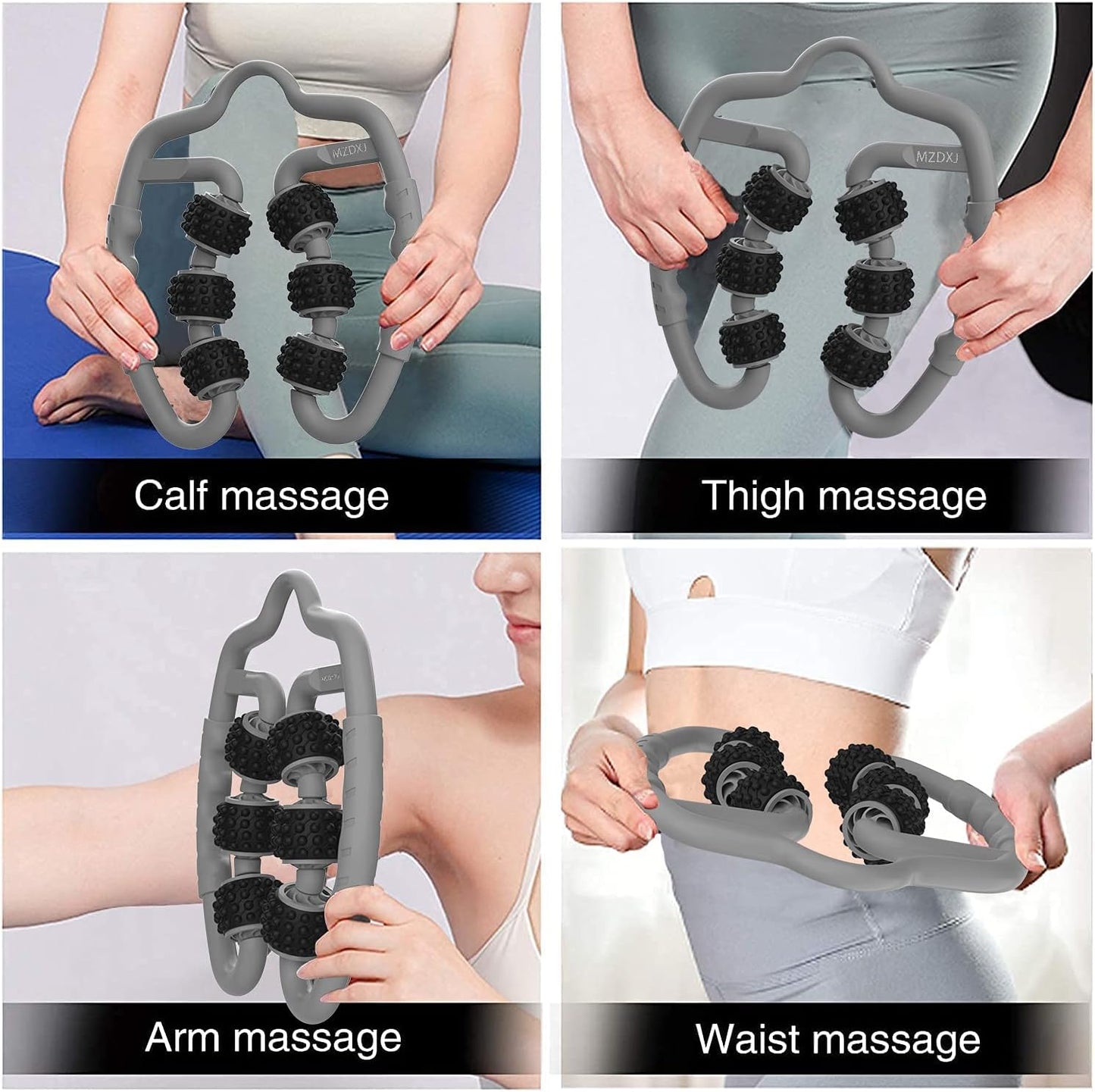 Cellulite Massage Tool Deep Fascia Massager & Dimpled Skin Remover for Legs - Anti-Cellulite Roller Tech with Lymphatic Drainage, Smooth Skin & Pain Relief for Thighs & Buttocks Sculpting