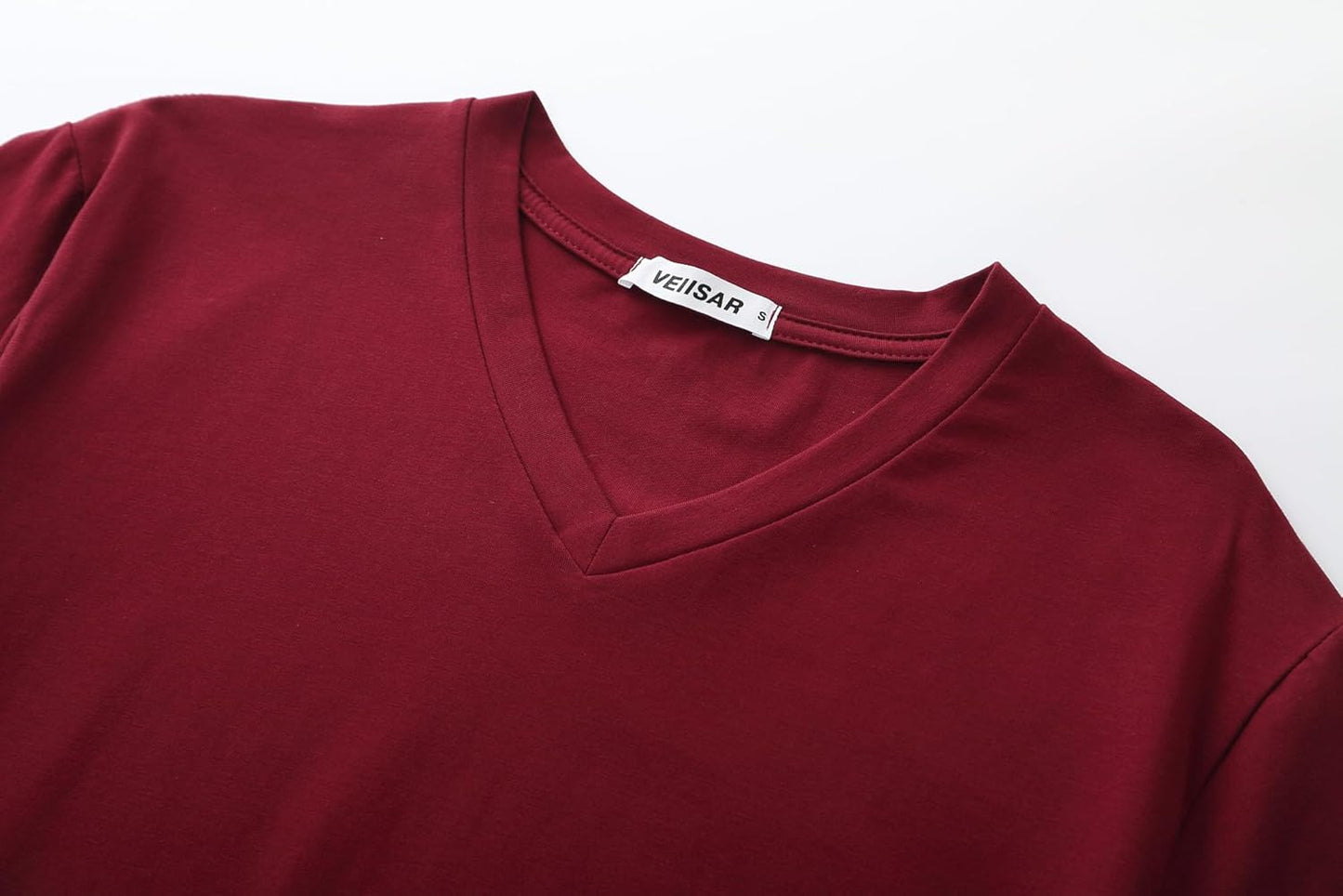 VEIISAR Premium V Neck T Shirts for Men - Modern Fitted Tees Vneck Undershirts