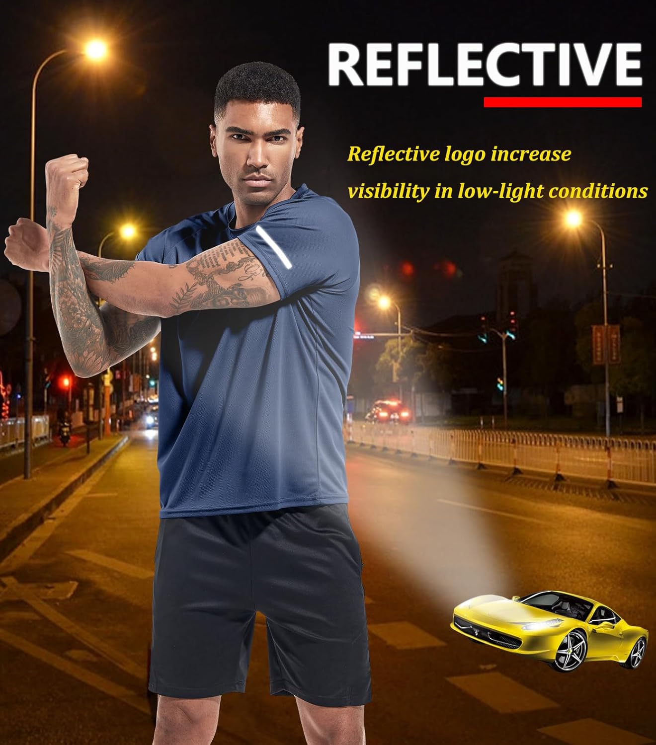 Boyzn 1, 3, 5 or 7 Pack Men's Workout Running Shirts, Dry Fit Moisture Wicking T-Shirt, Gym Athletic Short Sleeve Tee Shirts