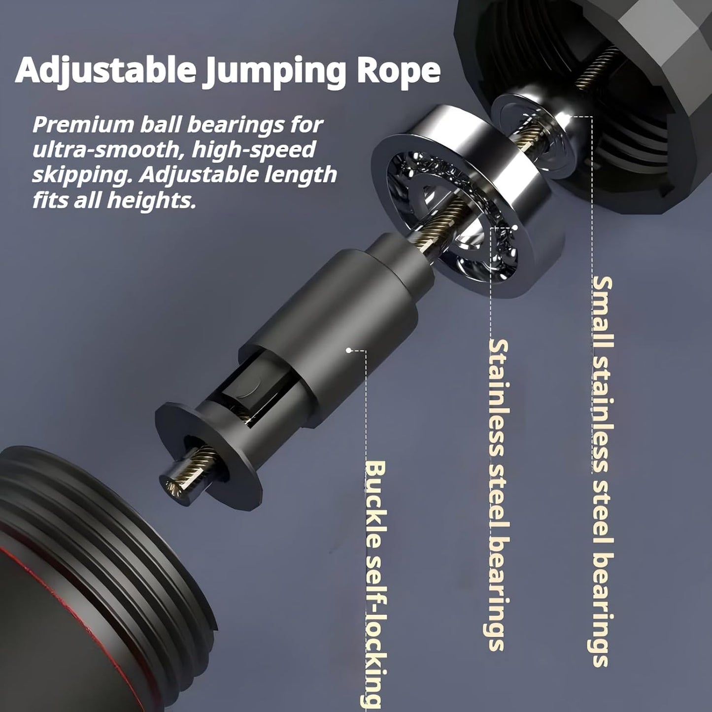 Weighted Jump Rope,Adjustable Tangle-Free Rapid Speed Steel Jumping Rope for Kids,Women and Men,Workout Jump Rope with Foam Handles,Exercise & Slim Body Skipping Rope at Home School Gym