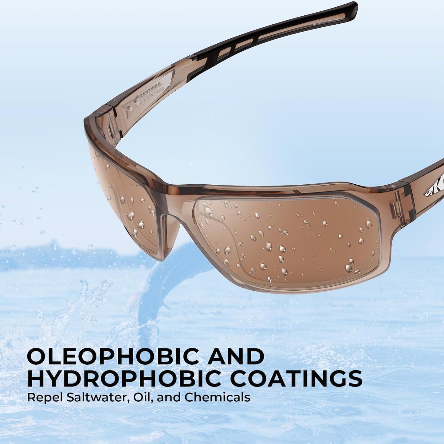 KastKing Chippewa Polarized Fishing Sunglasses, UV400 Protection Full Wrap Frame Sports Cycling Sunglasses, 1.0mm TAC Lenses