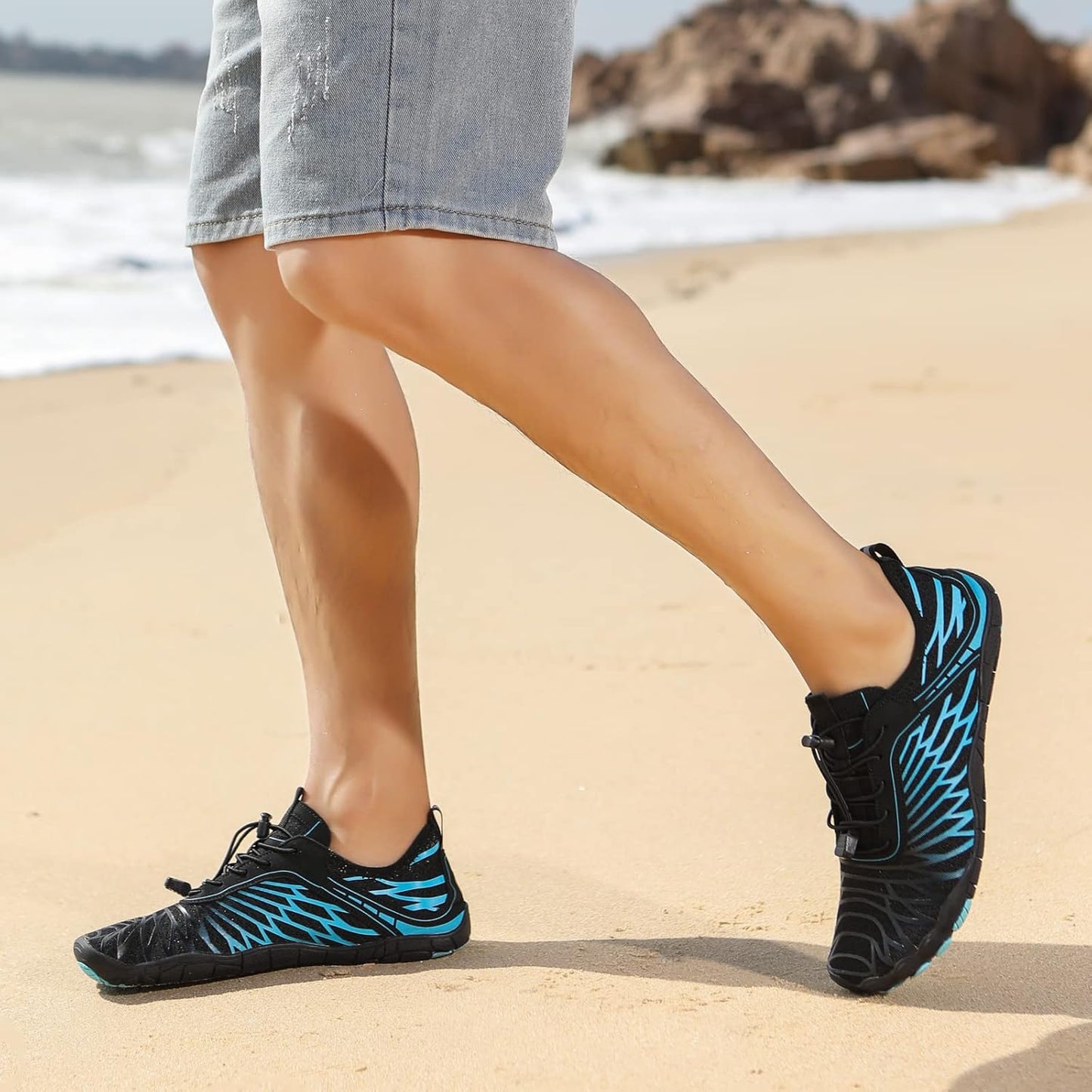 Hike Barefoot Shoes Womens Mens Footwear for Walking,Barefoot Shoe with Wide Toe Box,Healthy & Non-Slip,Breathable Barefoot Vitality Water Shoes for Women,Beach Pool Swim Shoe for Men (Unisex)