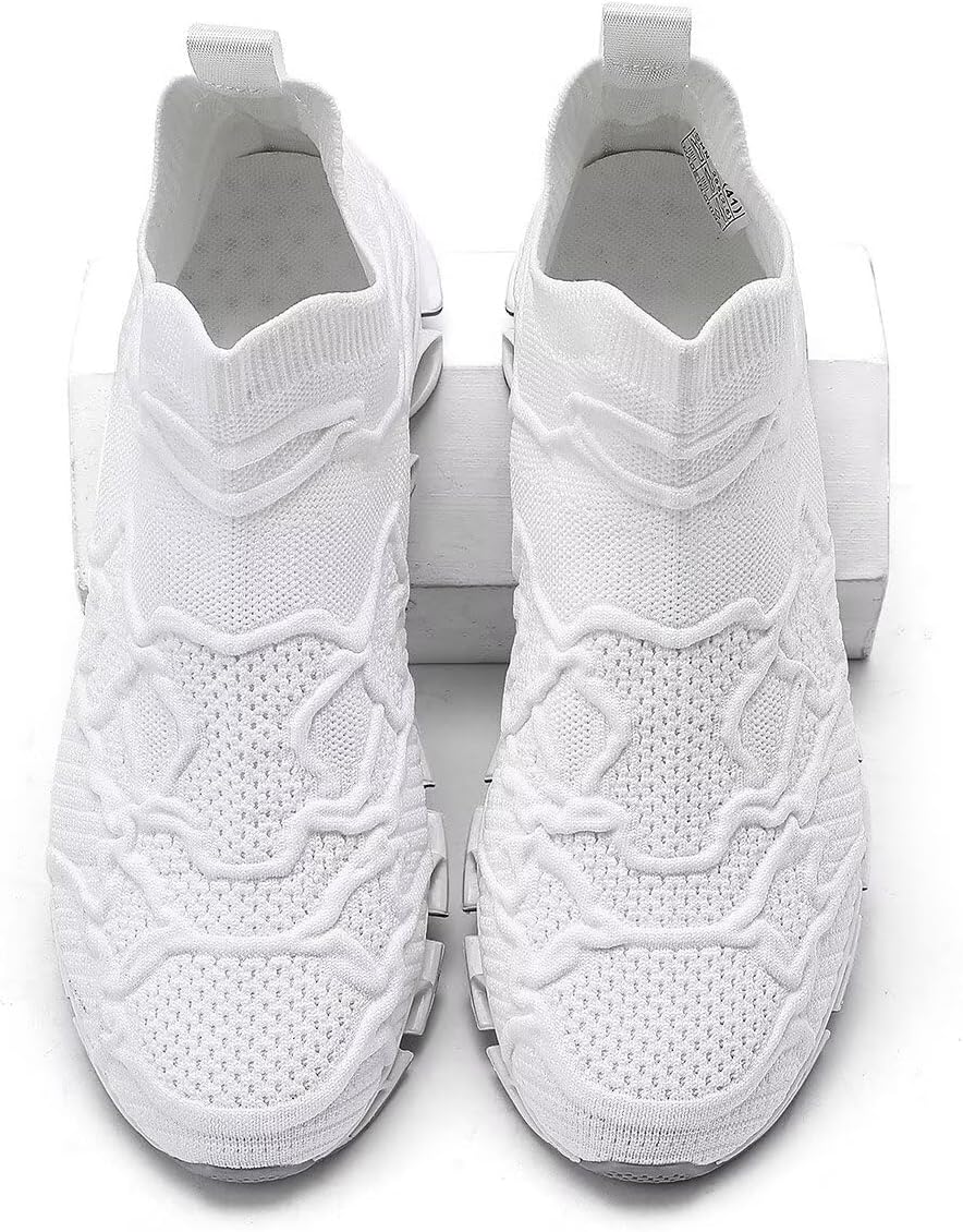 Vooncosir Men's Fashion Sneakers Breathable Mesh Running Shoes Blade Non Slip Soft Sole Casual Athletic Walking Shoes