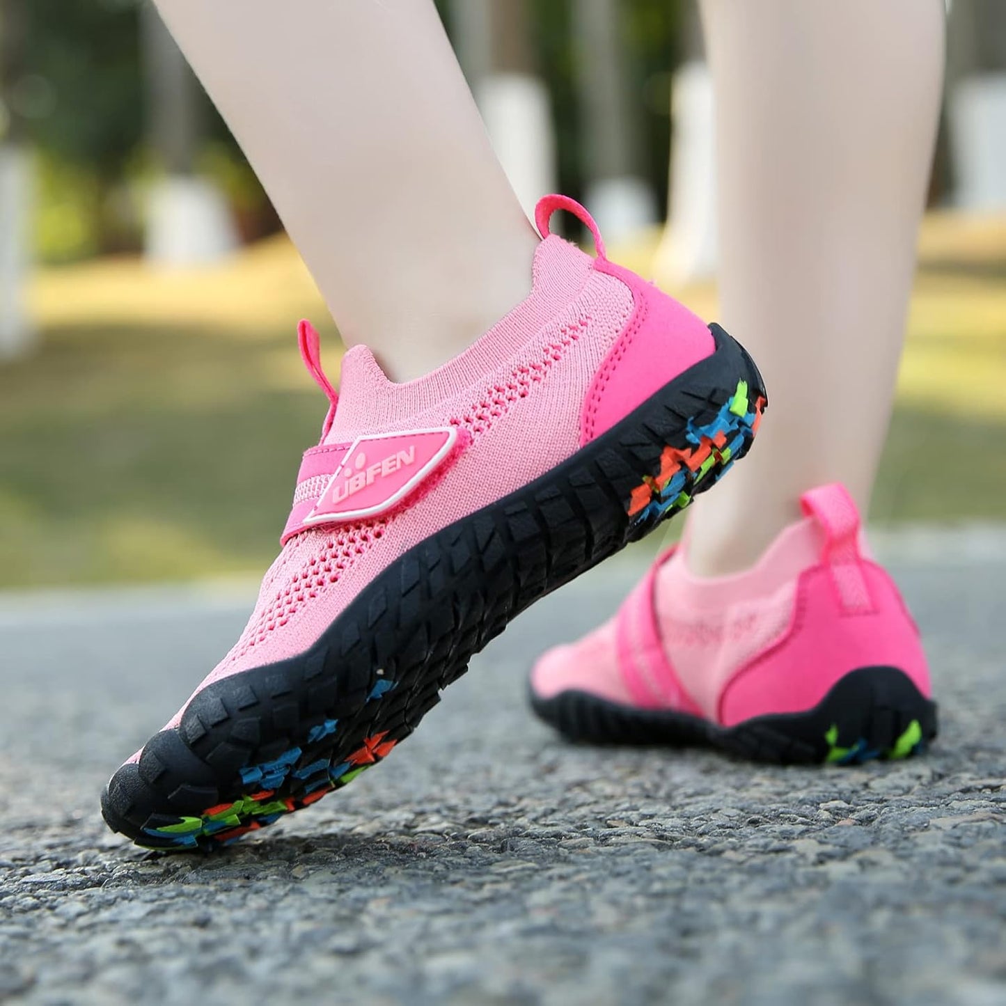 UBFEN Water Shoes for Kids Boys Girls Aqua Socks Barefoot Beach Sports Swim Pool Quick Dry Lightweight Toddler Little Big Kid