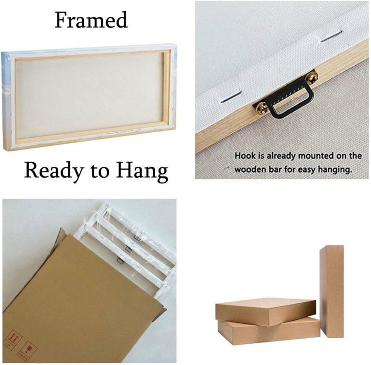 Hustle Grind Execute, Inspirational Wall Decor Art - Framed Canvas Office Decor, Quote Poster, Office Wall Art, White Large Poster, Positive Motivational Wall Art, 12x16inchx3pcs