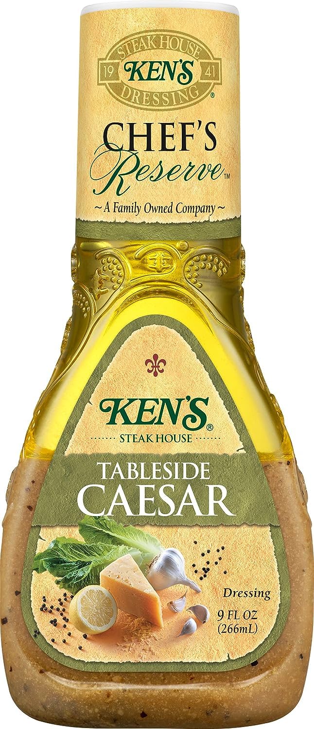 Ken's Steak House Chef's Reserve Tableside Caesar Dressing 9 Ounce (Pack of 4)