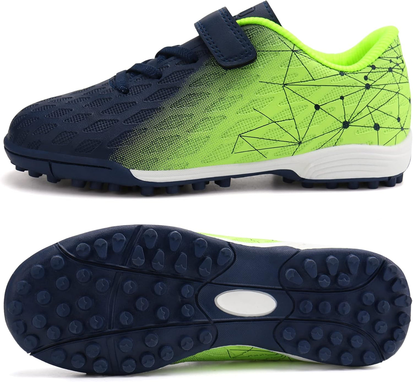 brooman Kids Indoor Soccer Shoes Boys Girls Soccer Cleats Athletic Turf Shoes