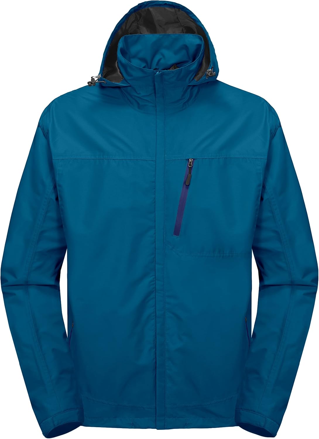 Little Donkey Andy Men's Waterproof Rain Jacket Outdoor Lightweight Hooded Raincoat for Hiking Golf Travel Fishing