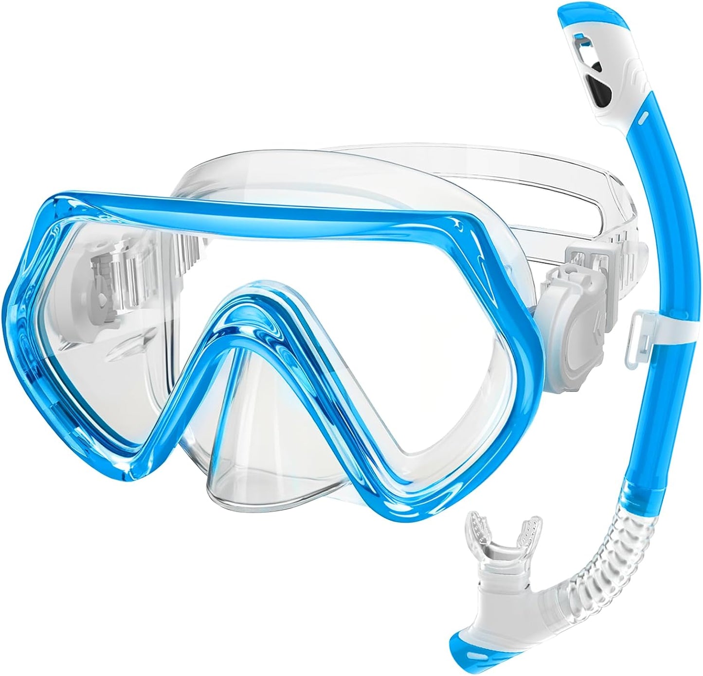 Snorkeling Gear for Kids, Kids Snorkel Set for Ages 3-14, Anti-Fog Diving Mask and Dry Top Snorkel Combo Set, Unisex Swimming Goggles