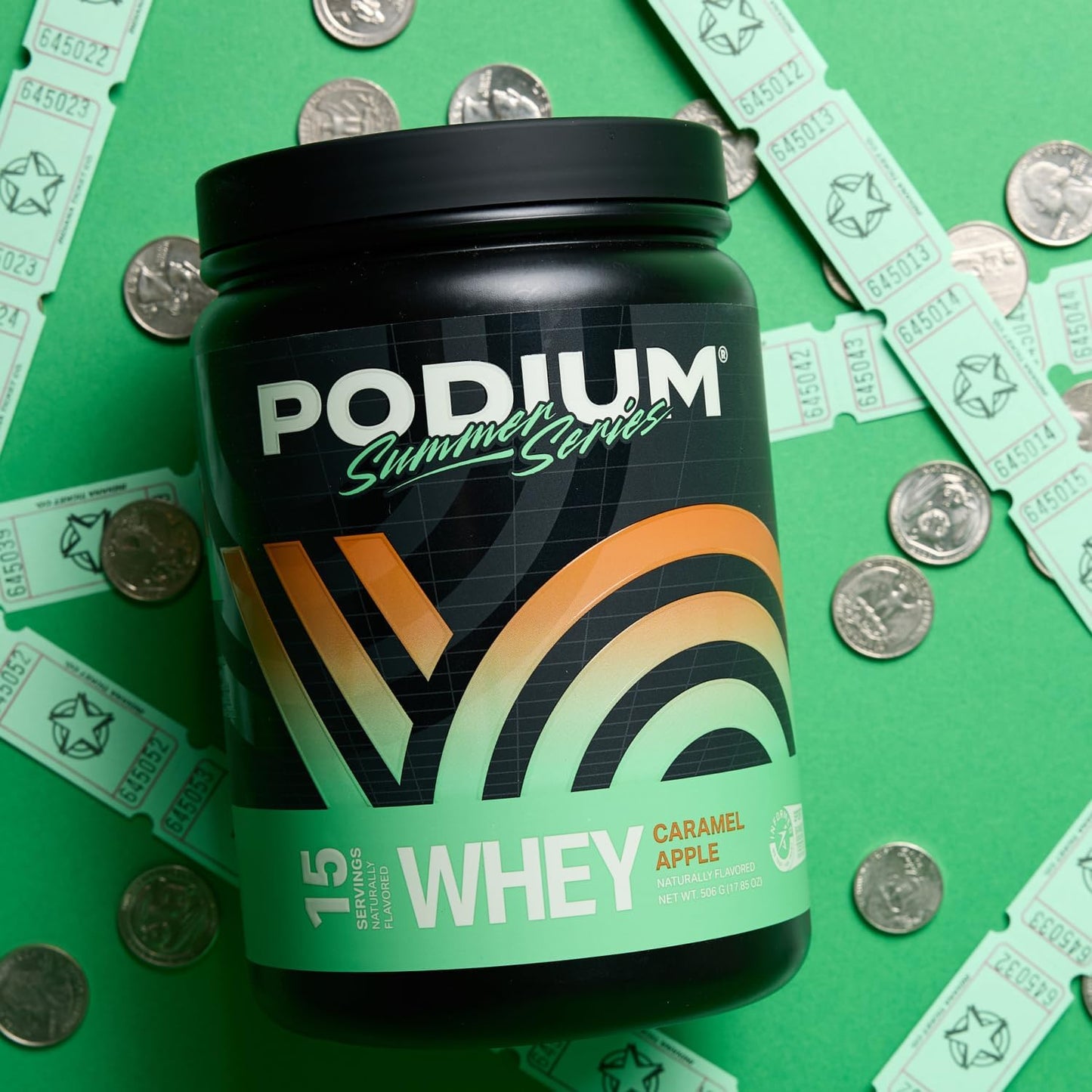 Podium Nutrition, Whey Protein Powder, Caramel Apple