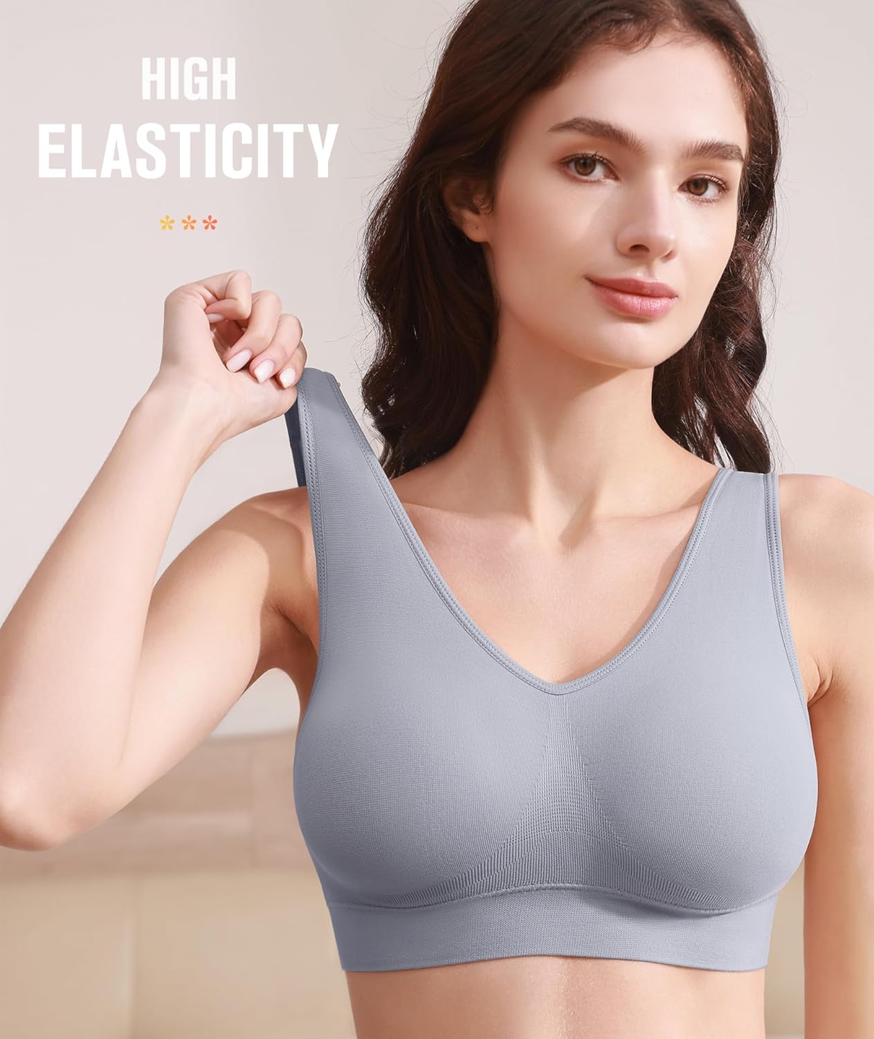 BESTENA Sports Bras for Women, Seamless Comfortable Yoga Bra with Removable Pads