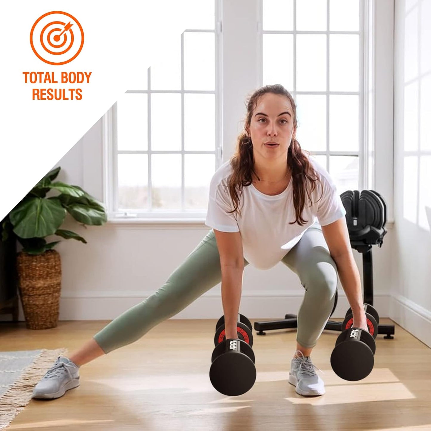 SKOK 25/55 lbs Pair Adjustable Dumbbells Set, Adjustable Weights Dumbbells Set for Men and Women with Anti-Slip Fast Adjust Weight by Turning Handle,Black Dumbbell with Tray