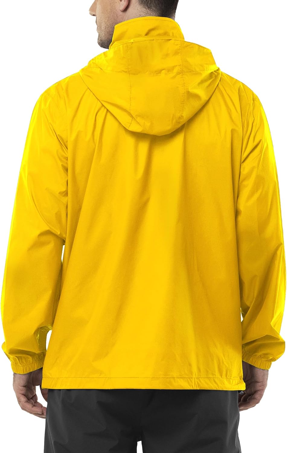 Outdoor Ventures Men's Rain Jacket Waterproof Lightweight Packable Rain Shell Raincoat with Hood for Golf Hiking Travel