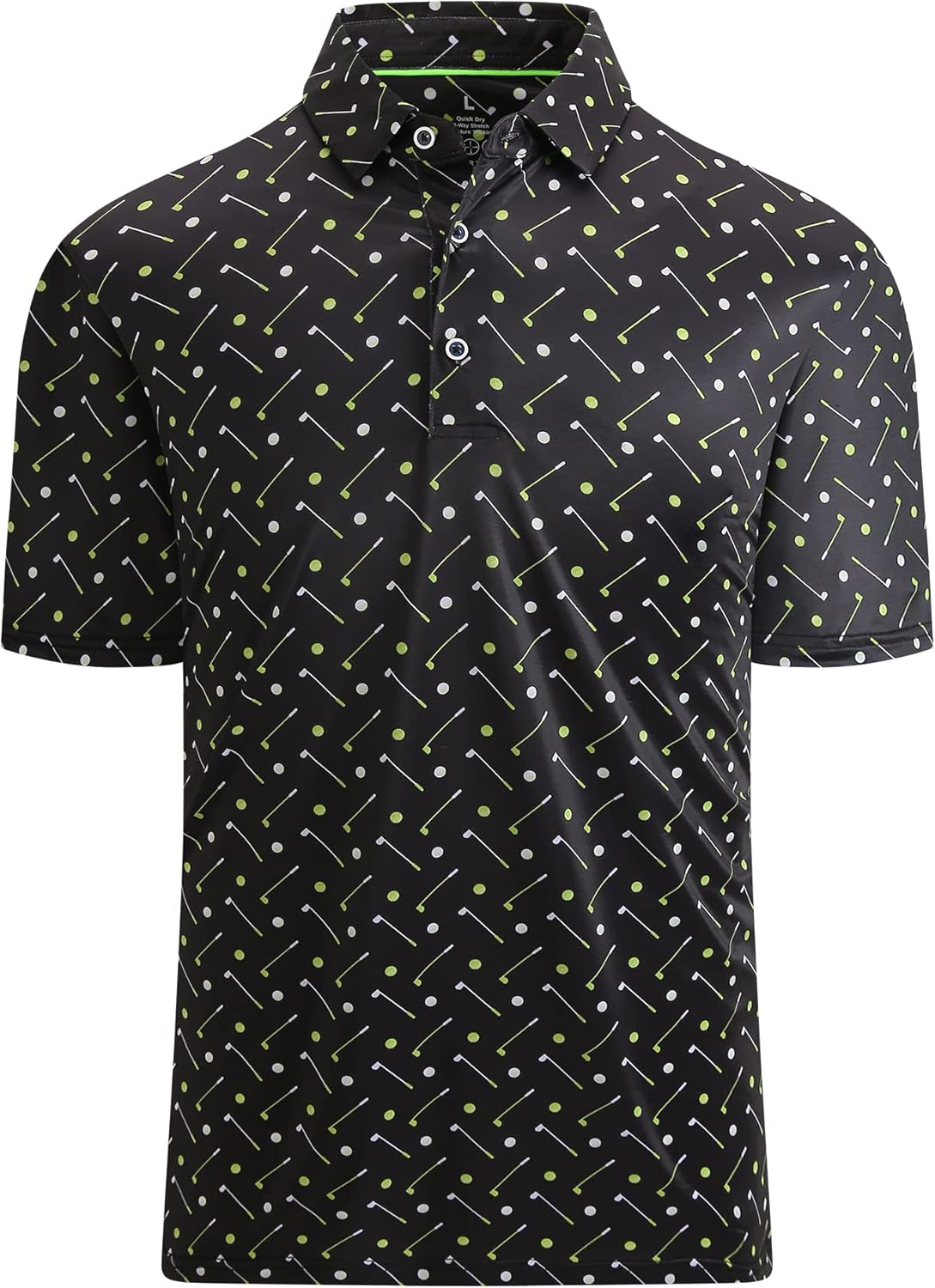 WARHORSEE Golf Polo Shirts for Men Short Sleeve Wrinkle Free 4 Way Stretch Moisture Wicking Performance Collared Tshirts