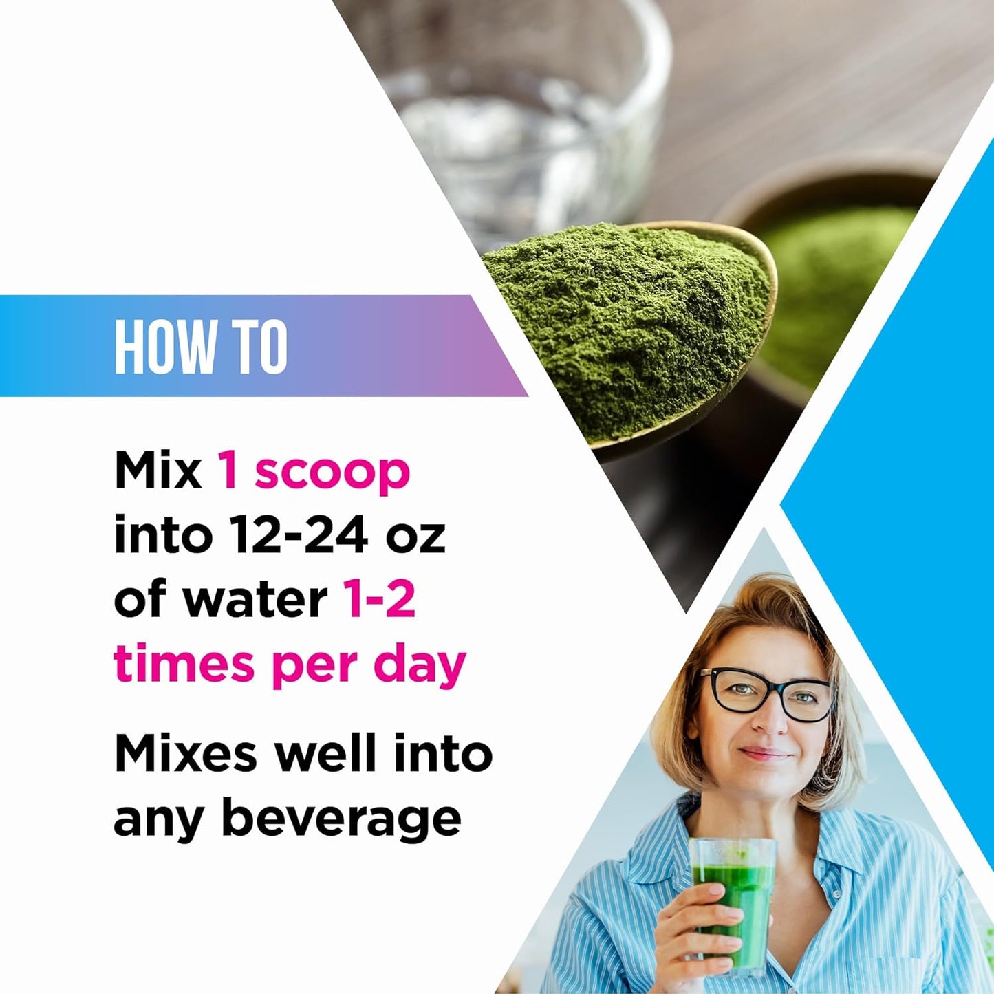 Livingood Daily Basic Greens Powder, Super Greens Drink Mix with Spirulina, Broccoli, Kale, Wheat Grass & Chlorella, Organic Vegetable Blend, Vegan, Gluten Free, Non GMO, 30 Servings