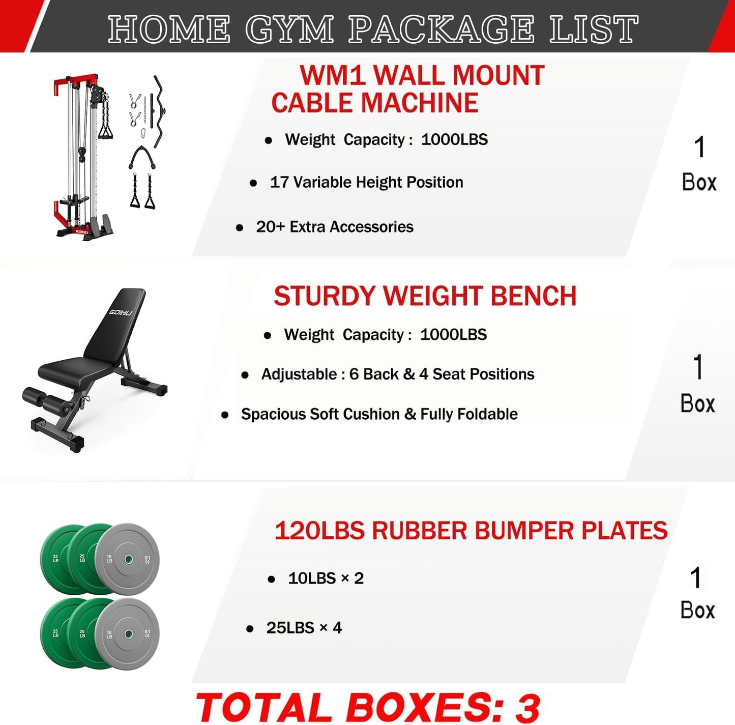 Wall Mount Cable Station, WM1 Cable Crossover Machine with 17 Positions, High and Low Cable Crossover Machine with Removable Footplate for Garage Home Gym