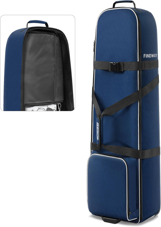 Findway Golf Travel Bag, Golf Travel Bag for Airlines with Wheels, 900D Heavy Duty Polyester Oxford Soft-Sided with Club Protection Liner, Universal Size