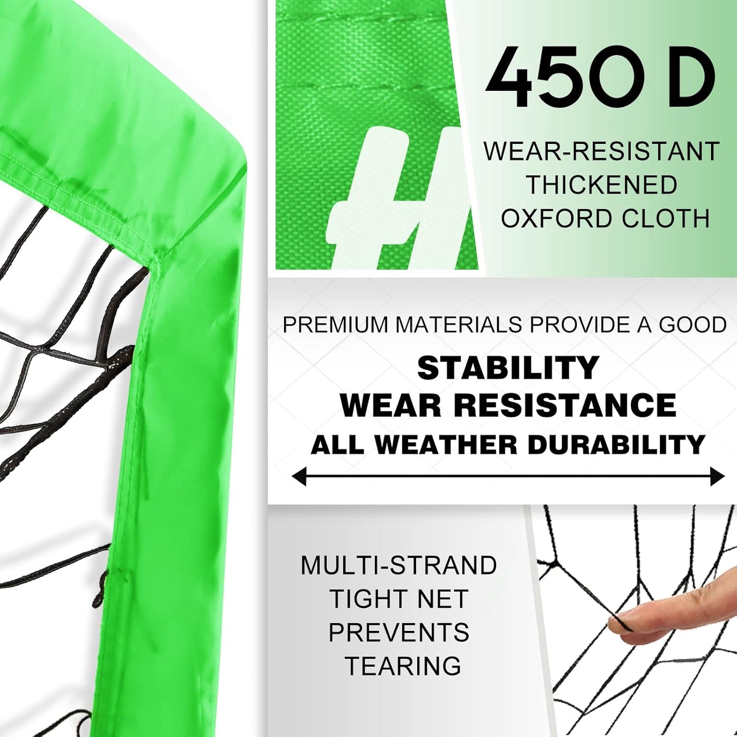 Kids Soccer Goal for Backyard, 6x4 9x5 FT Portable Soccer Nets Pop Up with Ball, Agility Ladder, Cones, Target & Carry Bag for Toddler Youth Outdoor Indoor Training Practice Sports Games Play