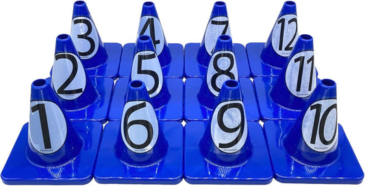 LVL10 Pro Training Cones - 6" Soccer Training Cones for Sports - for Basketball, Football, Basketball and Agility Drills - Soccer Field Markers That Won't Crack, Slide or Fly